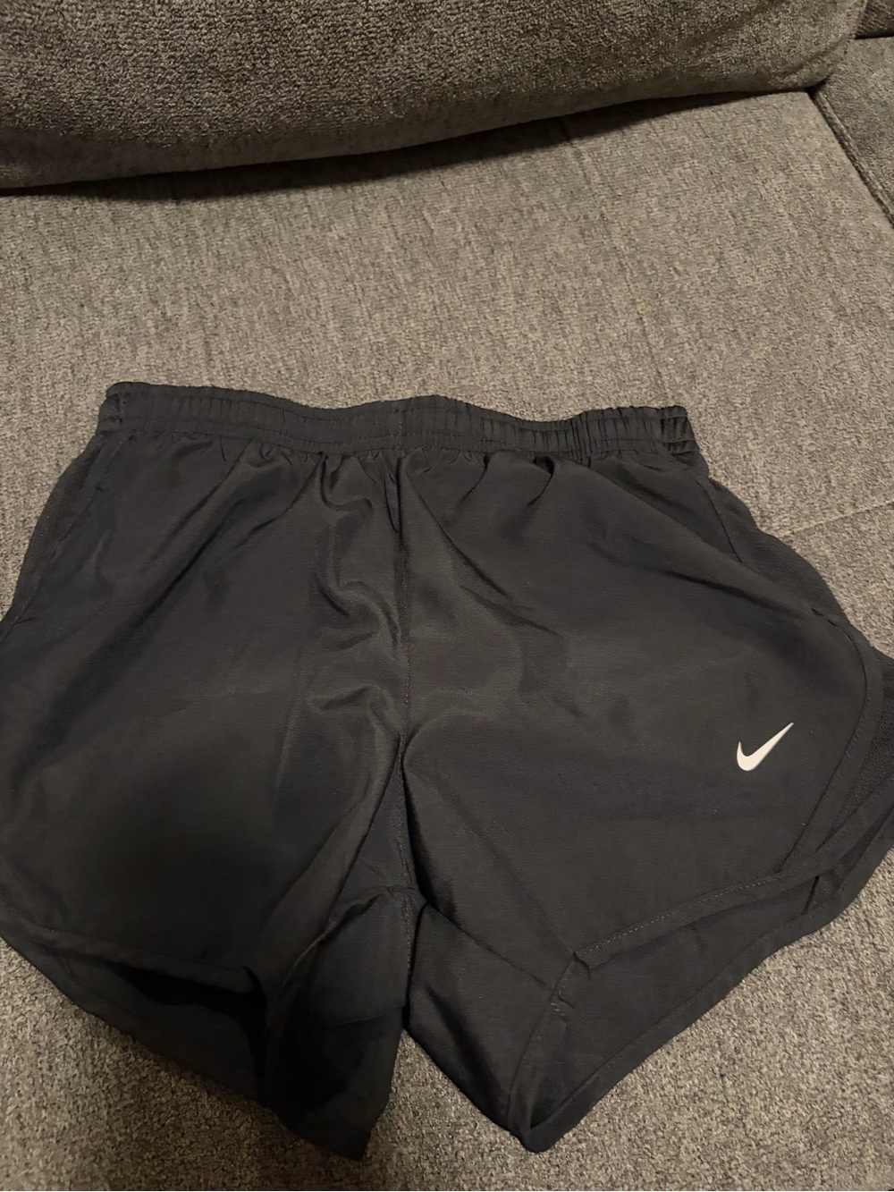 Nike Black Kids Athletic Shorts with White Swoosh